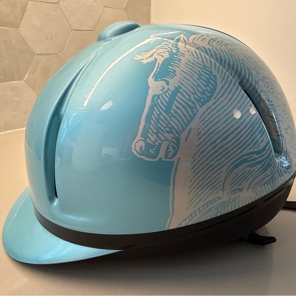 Kids Blue Horse Riding Helmet